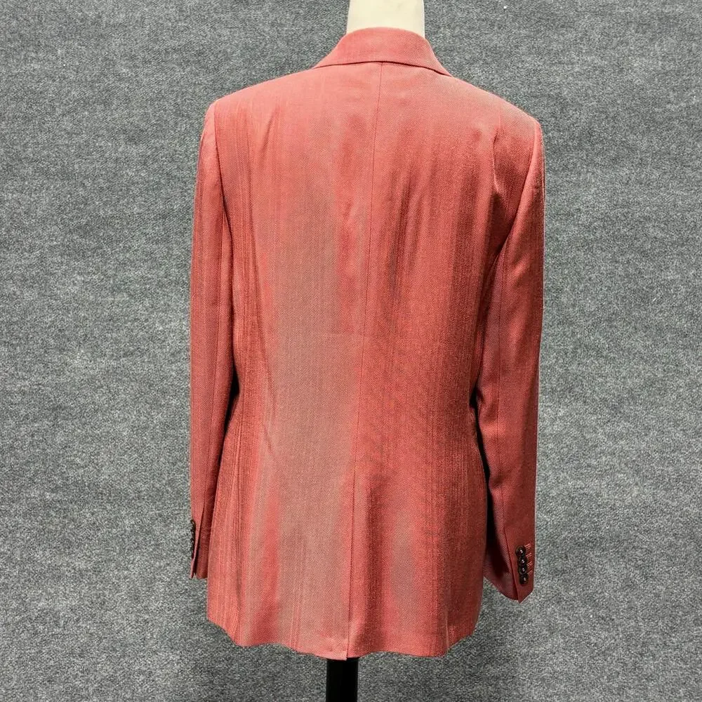 Reiss Blazer Womens 10 Red Jules-SB Suit Jacket Burnt Red Lined Notch Lapel